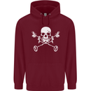 Metal Detector Skull Detecting Childrens Kids Hoodie Maroon