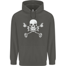 Metal Detector Skull Detecting Childrens Kids Hoodie Storm Grey
