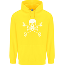 Metal Detector Skull Detecting Childrens Kids Hoodie Yellow