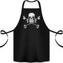 Metal Detector Skull Detecting Cotton Apron 100% Organic Black