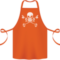 Metal Detector Skull Detecting Cotton Apron 100% Organic Orange