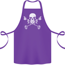 Metal Detector Skull Detecting Cotton Apron 100% Organic Purple