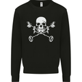 Metal Detector Skull Detecting Kids Sweatshirt Jumper Black