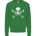 Metal Detector Skull Detecting Kids Sweatshirt Jumper Irish Green