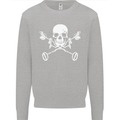 Metal Detector Skull Detecting Kids Sweatshirt Jumper Sports Grey