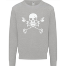 Metal Detector Skull Detecting Kids Sweatshirt Jumper Sports Grey