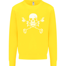 Metal Detector Skull Detecting Kids Sweatshirt Jumper Yellow