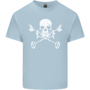 Metal Detector Skull Detecting Kids T-Shirt Childrens Light Blue