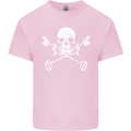 Metal Detector Skull Detecting Mens Cotton T-Shirt Tee Top Light Pink