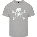 Metal Detector Skull Detecting Mens Cotton T-Shirt Tee Top Sports Grey