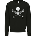 Metal Detector Skull Detecting Mens Sweatshirt Jumper Black