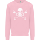 Metal Detector Skull Detecting Mens Sweatshirt Jumper Light Pink