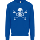 Metal Detector Skull Detecting Mens Sweatshirt Jumper Royal Blue