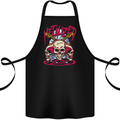 Metalized Heavy Metal Demonic Skulls Death Cotton Apron 100% Organic Black