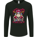 Metalized Heavy Metal Demonic Skulls Death Mens Long Sleeve T-Shirt Black
