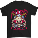 Metalized Heavy Metal Demonic Skulls Death Mens T-Shirt 100% Cotton Black