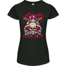 Metalized Heavy Metal Demonic Skulls Death Womens Petite Cut T-Shirt Black