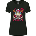 Metalized Heavy Metal Demonic Skulls Death Womens Wider Cut T-Shirt Black