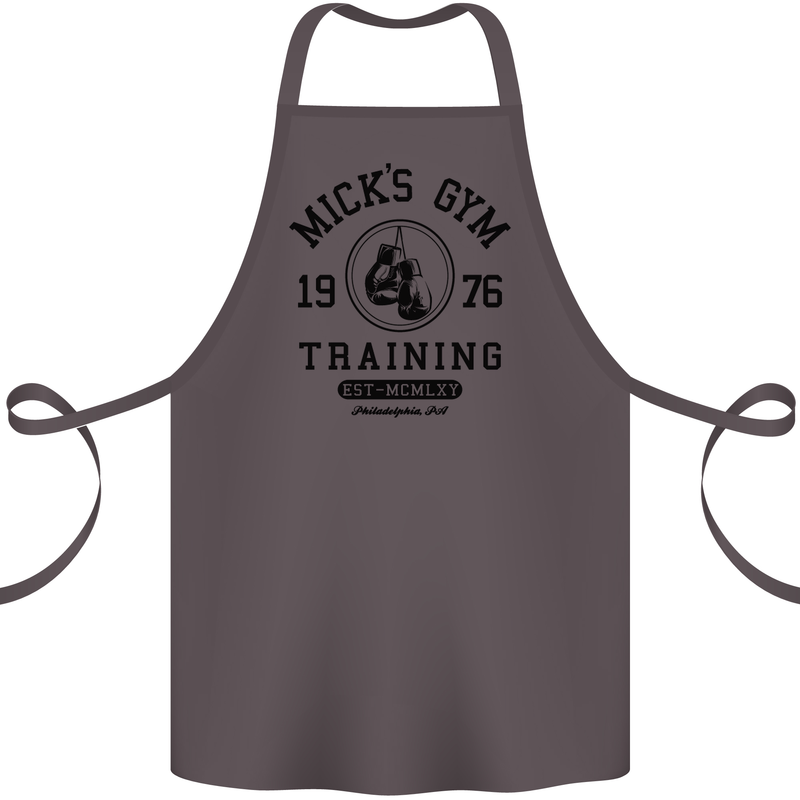 Mick's Gym Boxing Boxer Movie Cotton Apron 100% Organic Dark Grey