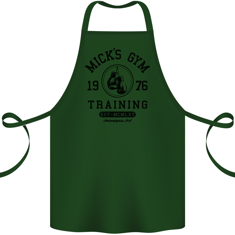 Mick's Gym Boxing Boxer Movie Cotton Apron 100% Organic Forest Green