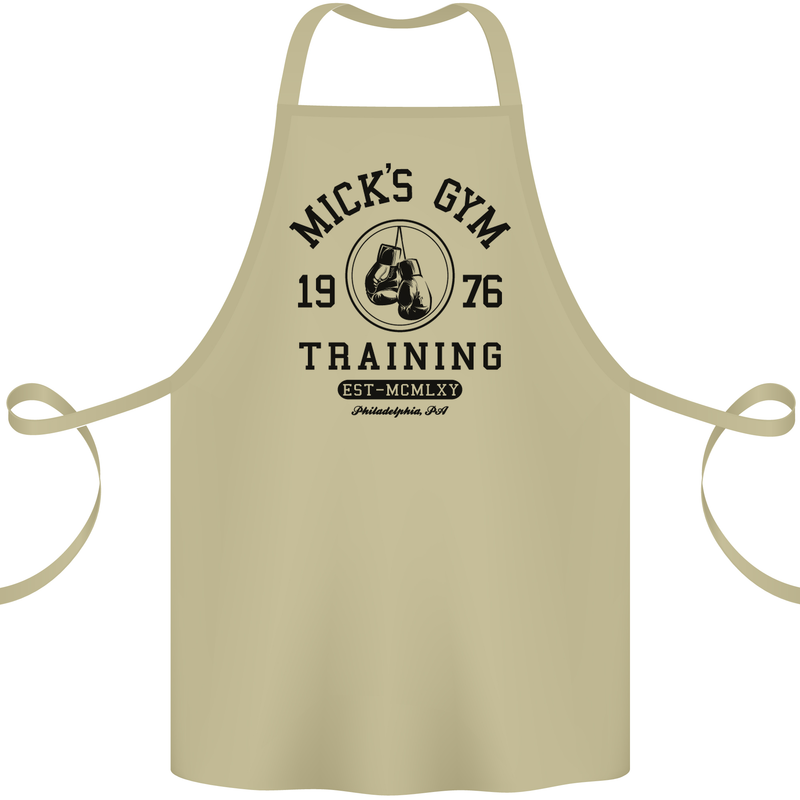 Mick's Gym Boxing Boxer Movie Cotton Apron 100% Organic Khaki