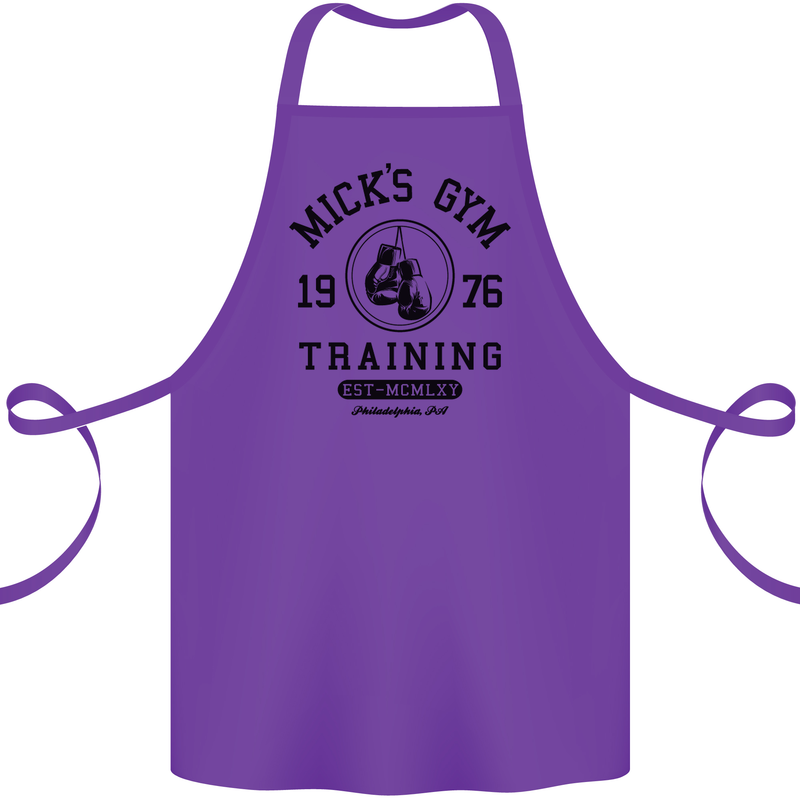 Mick's Gym Boxing Boxer Movie Cotton Apron 100% Organic Purple
