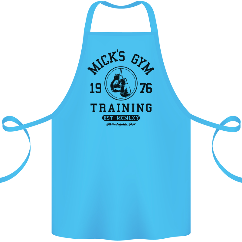 Mick's Gym Boxing Boxer Movie Cotton Apron 100% Organic Turquoise