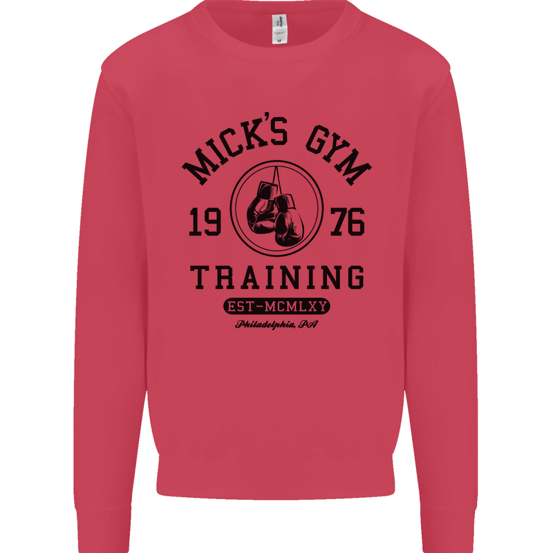 Mick's Gym Boxing Boxer Movie Kids Sweatshirt Jumper Heliconia