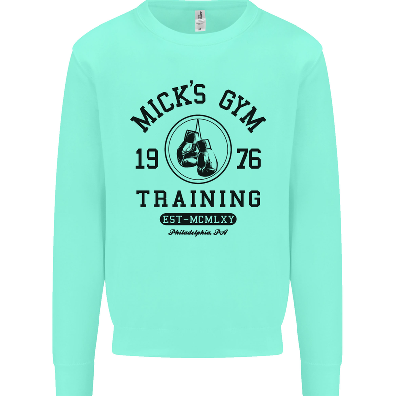 Mick's Gym Boxing Boxer Movie Kids Sweatshirt Jumper Peppermint