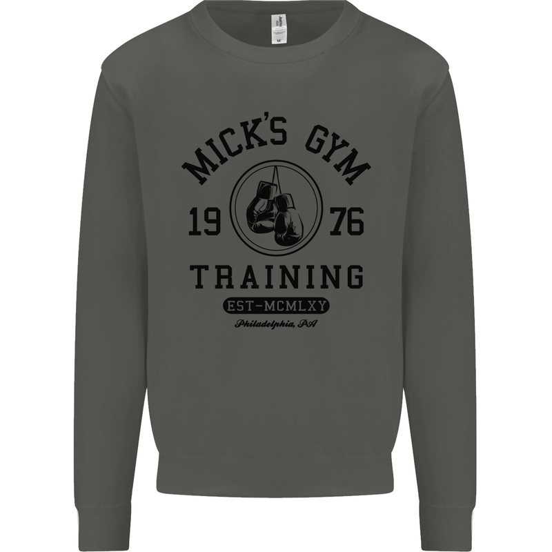 Mick's Gym Boxing Boxer Movie Kids Sweatshirt Jumper Storm Grey