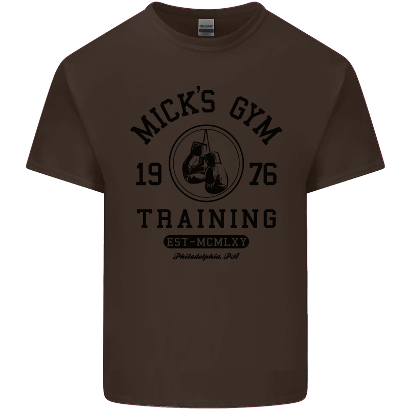Mick's Gym Boxing Boxer Movie Kids T-Shirt Childrens Chocolate