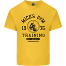 Mick's Gym Boxing Boxer Movie Kids T-Shirt Childrens Yellow