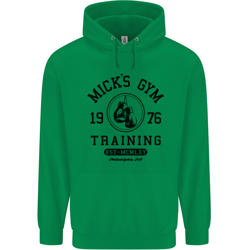 Mick's Gym Boxing Boxer Movie Mens 80% Cotton Hoodie Irish Green