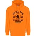 Mick's Gym Boxing Boxer Movie Mens 80% Cotton Hoodie Orange