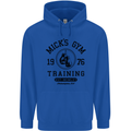 Mick's Gym Boxing Boxer Movie Mens 80% Cotton Hoodie Royal Blue