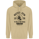 Mick's Gym Boxing Boxer Movie Mens 80% Cotton Hoodie Sand