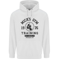 Mick's Gym Boxing Boxer Movie Mens 80% Cotton Hoodie White