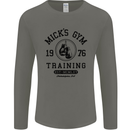 Mick's Gym Boxing Boxer Movie Mens Long Sleeve T-Shirt Charcoal