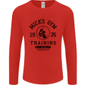 Mick's Gym Boxing Boxer Movie Mens Long Sleeve T-Shirt Red