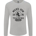 Mick's Gym Boxing Boxer Movie Mens Long Sleeve T-Shirt Sports Grey