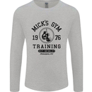 Mick's Gym Boxing Boxer Movie Mens Long Sleeve T-Shirt Sports Grey