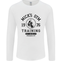 Mick's Gym Boxing Boxer Movie Mens Long Sleeve T-Shirt White