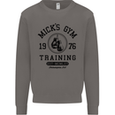 Mick's Gym Boxing Boxer Movie Mens Sweatshirt Jumper Charcoal