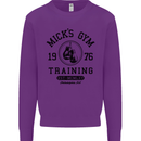 Mick's Gym Boxing Boxer Movie Mens Sweatshirt Jumper Purple
