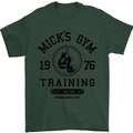 Mick's Gym Boxing Boxer Movie Mens T-Shirt Cotton Gildan Forest Green