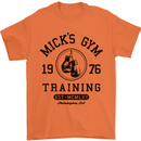 Mick's Gym Boxing Boxer Movie Mens T-Shirt Cotton Gildan Orange