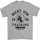 Mick's Gym Boxing Boxer Movie Mens T-Shirt Cotton Gildan Sports Grey