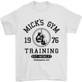 Mick's Gym Boxing Boxer Movie Mens T-Shirt Cotton Gildan White