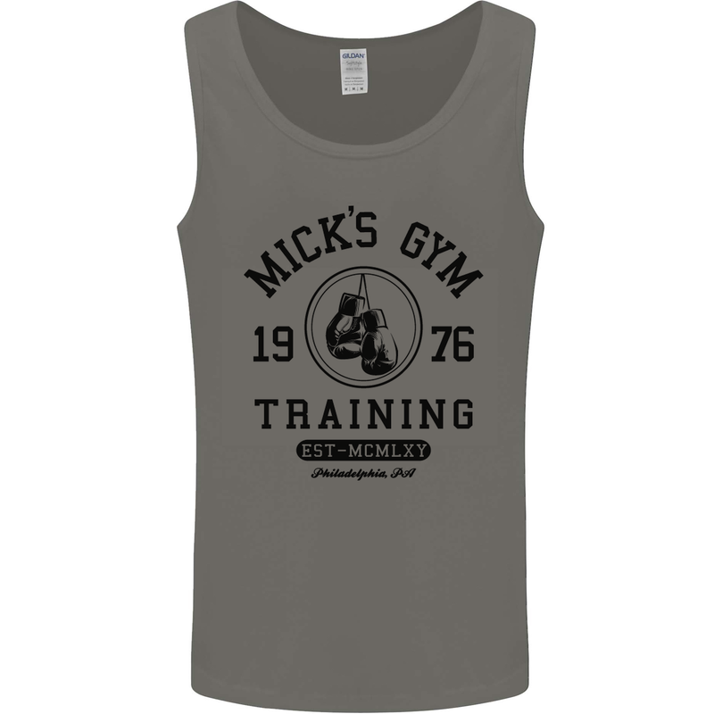 Mick's Gym Boxing Boxer Movie Mens Vest Tank Top Charcoal