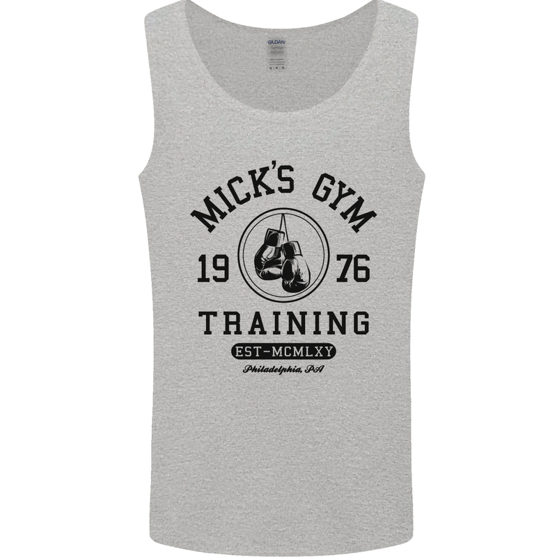Mick's Gym Boxing Boxer Movie Mens Vest Tank Top Sports Grey